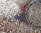 A picture of step 1 of Roasted gram dry chutney - Paryushan Special & Jain.