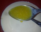 A picture of step 1 of Vanilla-stuffed mini pancakes.