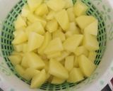 A picture of step 1 of Aloo methi.