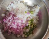 A picture of step 1 of Fulvada (Rice pakoda).
