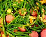 A picture of step 4 of Haricots Verts Amandine with Beef Smoked Sausage.