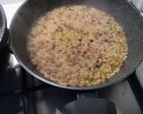 A picture of step 5 of Fregola Sarda with Clams, Bell Pepper, and Roasted Datterini Tomatoes.