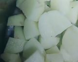 A picture of step 1 of Aloo methi.