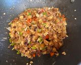 A picture of step 3 of Pork Belly Sisig Street Taco.