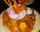 A picture of step 5 of Prawn Besaro.
