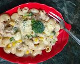 A picture of step 5 of Broccoli chicken macaroni.