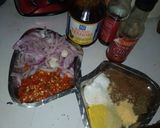 A picture of step 3 of Teriyaki rice with stir fried potatoes.