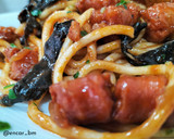 Foto del paso 10 de la receta: Spaghetti con chistorra y trompeta negra