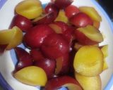 A picture of step 1 of Plum shikanji.