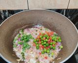 A picture of step 4 of Vegetable FRIED RICE with WHITE BUTTER.