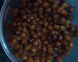 A picture of step 1 of Peas and chane rings.