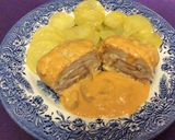 Foto del paso 8 de la receta Pechuga rellena con crema de piquillos y setas🌹💗🥂