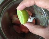 A picture of step 1 of Watermelon Lemonade Popsicles.