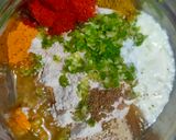A picture of step 1 of Methi na thepla- 2 methods.