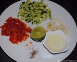 A picture of step 1 of Salad Shirazi.