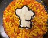 A picture of step 4 of Corn Mayo Naan Pizza (No yeast).