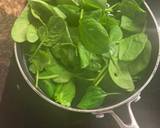 Spinach pancakes, smoked salmon with a creme fraiche and dill recipe step 2 photo