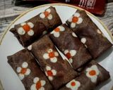 Foto langkah ke 8 dari resep Dadar Gulung Coklat isi Pisang Coklat.