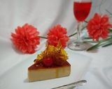 A picture of step 7 of Napolitan Flan with a Hint of Coffee.