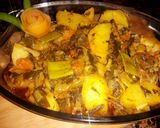 A picture of step 5 of Hari piyaz allu.