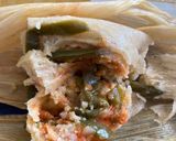 A picture of step 3 of Vegan Tamales Vencidos.