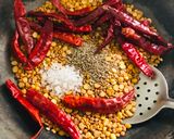 A picture of step 3 of Kandi Podi/Andhra Lentils Powder.