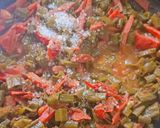 A picture of step 4 of Carrots and flat beens(valor) sabji.