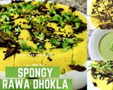A picture of step 3 of Rava Dhokla- Semolina Sponge Squares.