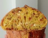 Foto langkah ke 26 dari resep Kunyit Wijen Jinten Hitam Chili Flakes Cheese Sourdough Bread (Open Bake Method).