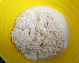 A picture of step 1 of Oats chilla.