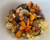 A picture of step 8 of Pasta with roasted vegetables and feta cheese salad.