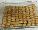 A picture of step 1 of Tator Tot Jalepeno Popper Casserole.