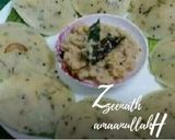 A picture of step 4 of Suji or Rava Idlis.