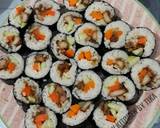 Kimbab Teriyaki langkah memasak 9 foto