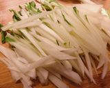 Hình bước làm 1 của món 🌱 Mì Nưa Xào Nấm Mỡ & Lá Cải Bẹ Trắng (Vegan)