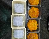 Hình bước làm 4 của món Bánh trung thu dẻo hoa đậu biếc nhân táo đỏ
