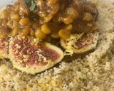 A picture of step 4 of Ouzo marinated figs with chickpeas and couscous.