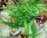 A picture of step 5 of Dragon chicken.