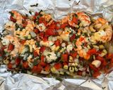 Une image de l'étape 17 de Gambas sauvages au poivron, céleri, coriandre et citron vert.