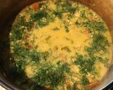 A picture of step 6 of California Farm Chicken Soup with Egg Lemon Sauce.