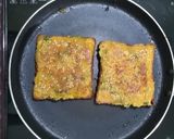 A picture of step 4 of Moong dal toast.