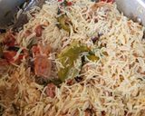 A picture of step 8 of Mutton pulav.