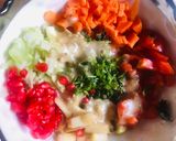 A picture of step 1 of Pomegranate veggie Salad.