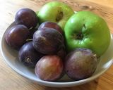 A picture of step 1 of Wonky Autumn Apple & Plum Crumble (GF and DF) 🍏🍎.