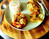 A picture of step 8 of Paneer Piccata With Sautéed Veggies And Garlicky Herb Rice - Italian To Indian Veg Version Piccata.