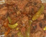 A picture of step 2 of Karelay gosht.
