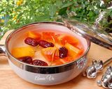 Hình bước làm 2 của món Đu đủ tiềm đông trùng hạ thảo