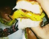 A picture of step 3 of Baked masala Pattice Pav Burger my style.
