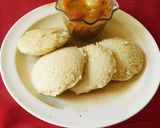 A picture of step 4 of A Healthier version of traditional idlies; made with antidiabetic barley grains, urad and fenugreek.