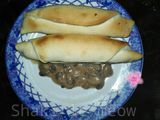 Chaparritas con salsa de champiñones